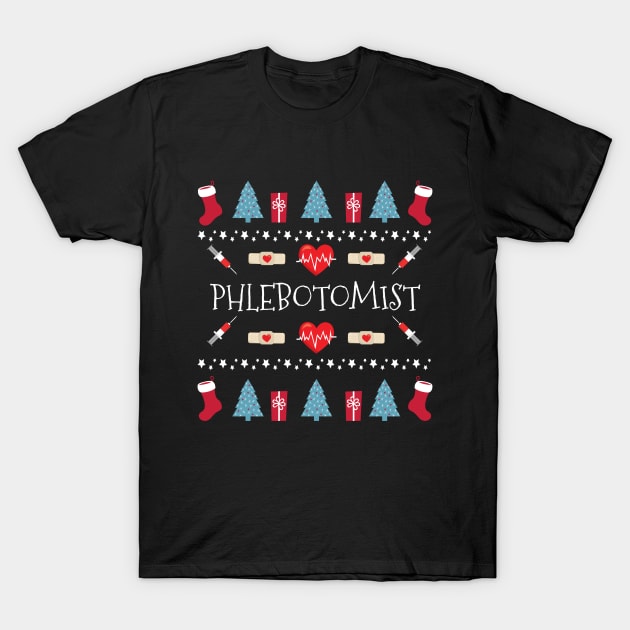 Phlebotomy Christmas T-Shirt by MedleyDesigns67